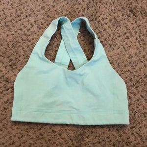 Light blue sports bra